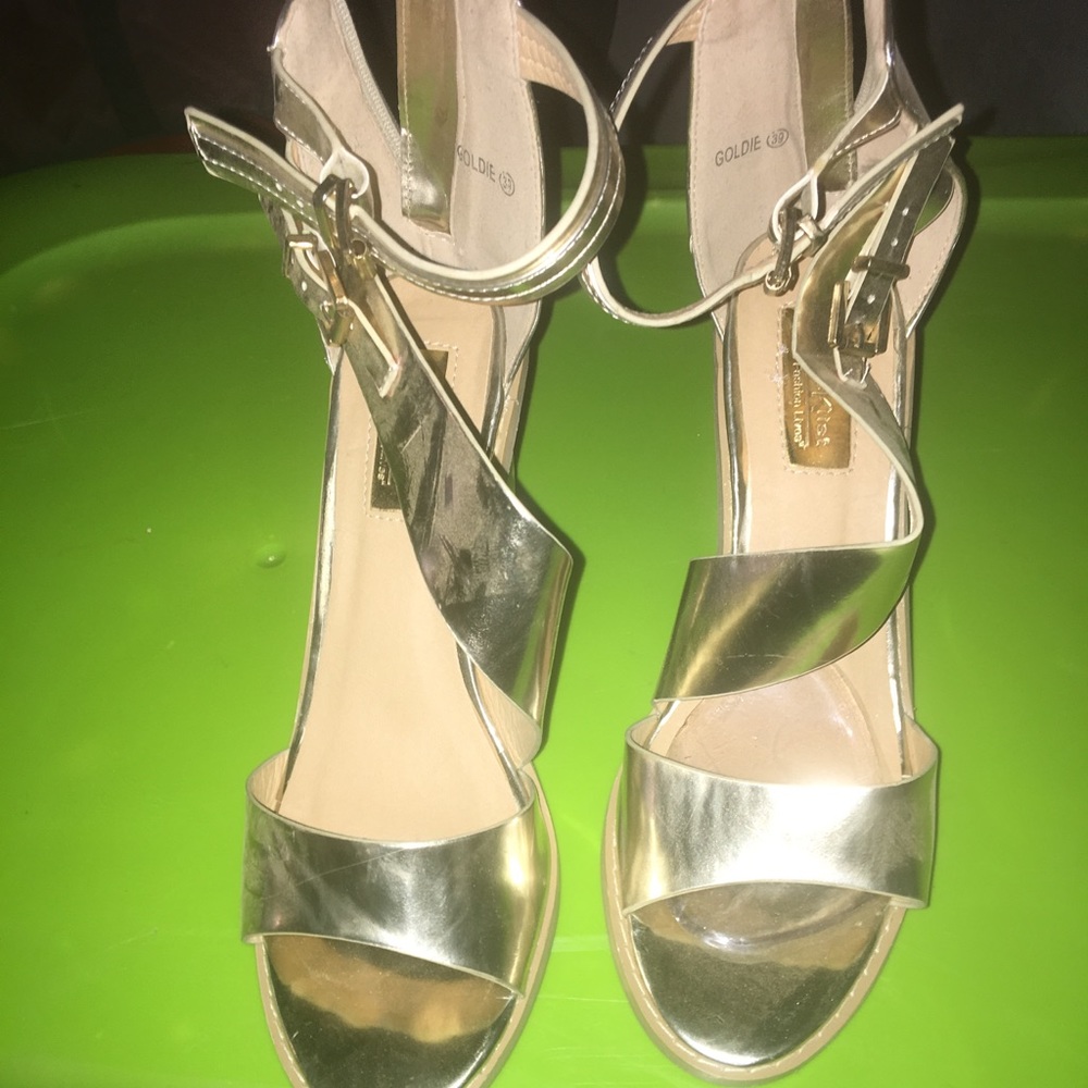 Gold Dressy Sandals
